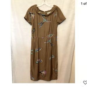 Boden Hummingbird Dress Sz 6 Long